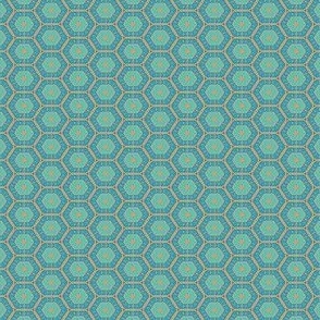 Mini Prints: Hexagon Blues