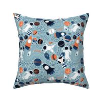 Explore Outer Space Blue Small