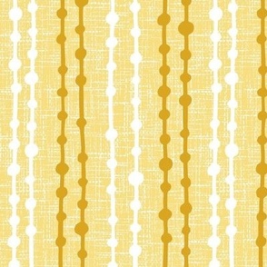 Dots on a line / Yellow + mustard / Large scale
