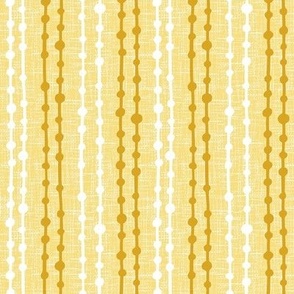 Dots on a line / Yellow + mustard / Medium scale