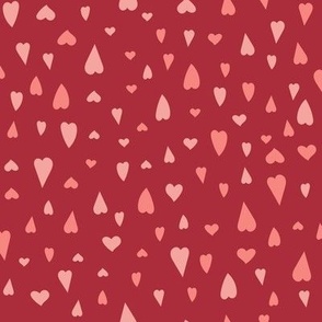 356 - Love hearts in Blush, Pink and Red - 100 pattern project - large scale for baby nursery decor, kids apparel, home crafts, romantic settings