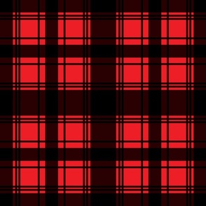 Plaid check in black and red