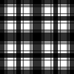 Plaid check in black and white