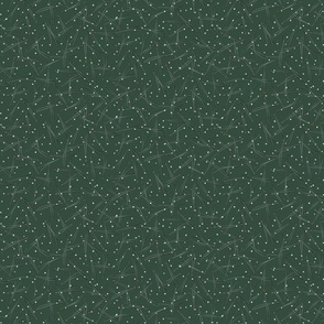 Pine Needles & Snow I M size I 12" I on Forest green I Christmas Collection