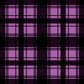 Plaid check in black and purple