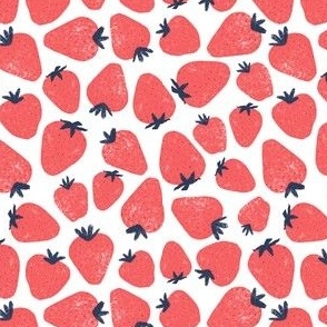 Sketchy Strawberries on Pink