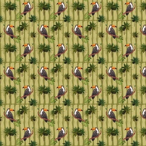 toucans & palmtrees (green)
