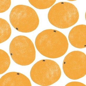 block print oranges