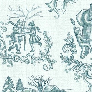 Christmas Toile in Green