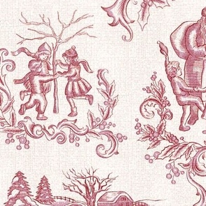 Christmas Toile in Red