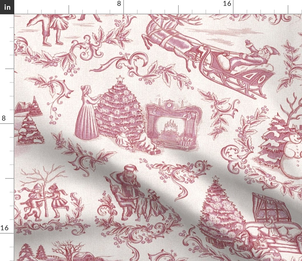 Christmas Toile in Red