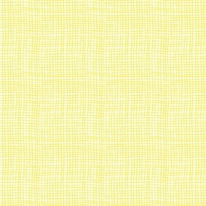 Hand Drawn Grid - Sunny Yellow  on a White Background - 2.5x2.5