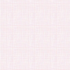 Hand Drawn Grid  - Cotton Candy Pink on a White Background - 2.5x2.5