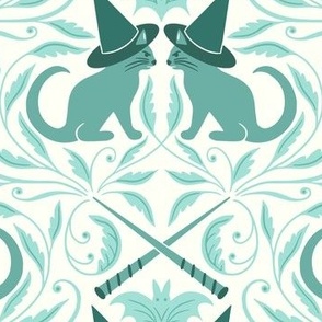 Feline School of Magic - Regular Scale Teal Blue