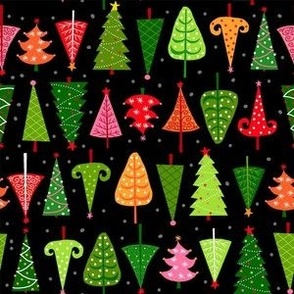 Christmas trees - black