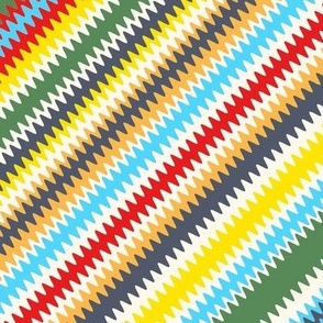 Diamond Zigzag Chevron in Bright Multicolors