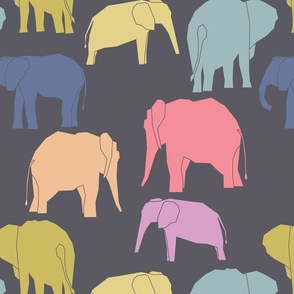 Pastel Elephants