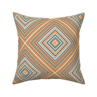 Diamond Zigzag Square on Point in Southwestern Colors