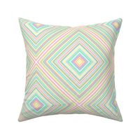 Diamond Zigzag Square on Point in Pastel Easter Colors