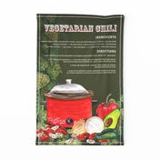 Vegetarian Chili Wall Tea Towel Wall Hanging