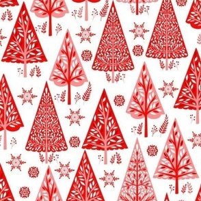Christmas trees - red