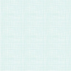 Hand drawn grid - Mint Green on a White Background - 2.5x2.5