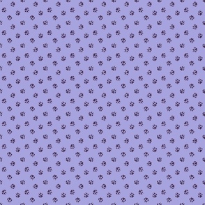 Plum Lilac Trotting paw prints cotton solid coordinate