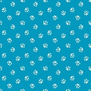 Sea glass Caribbean Trotting paw prints coordinate