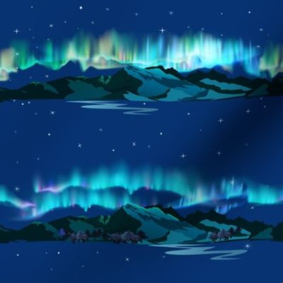 Mountains and Northern Lights 2