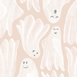 Gossamer Ghosts - extra large - white on blush