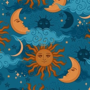 Sun and Moon, Mystic Mystical Universe Sun and Moon