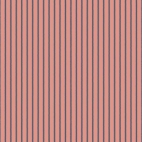 Navy Stripes (Coral Background)