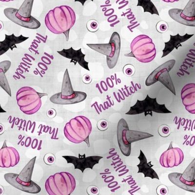 Medium Scale 100% That Witch Funny Sarcastic Halloween Pumpkins Bats Hats