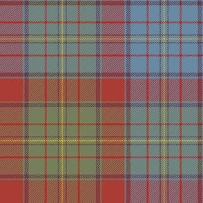 Jacobite custom tartan #3, 8" red/olive/light blue