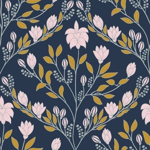 Floral Joy on Navy