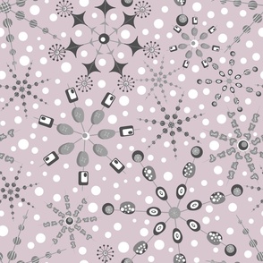 Snowflakes MidCenturyModern.pink