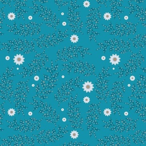 Pattern sprigs and daisies