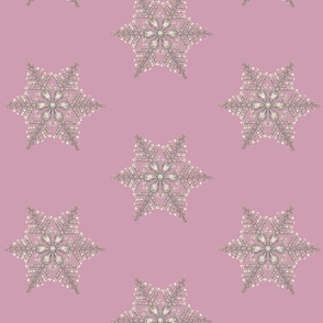 Snowflakes in pink