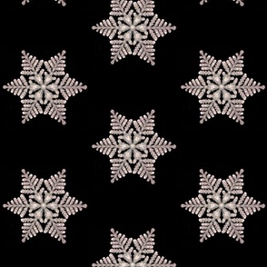 Snowflakes in black
