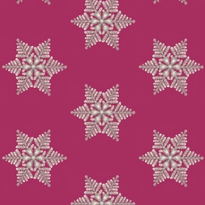 Snowflakes in red