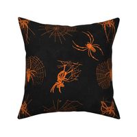 Spiders Black Orange Halloween