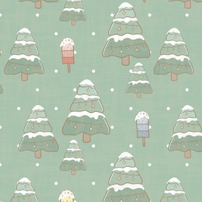 Snow Capped Christmas Trees