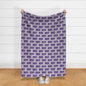 Large Scale Boo! Creepy Halloween Letters Purple on Grey