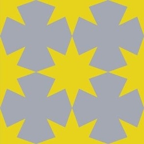 Yellow stars on grey 