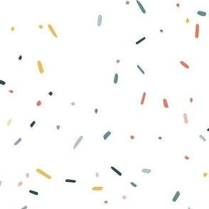 LARGE confetti on white