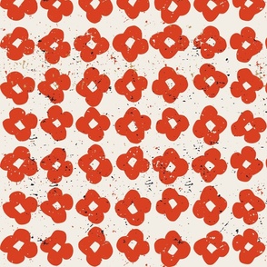 Happy nordic  simple flowers red