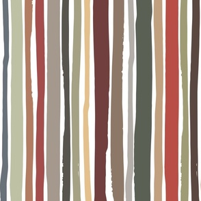 earthy rough stripes - stripes fabric and wallpaper