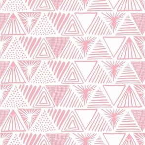 Hand drawn pink triangles