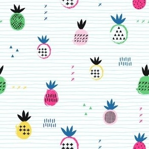 hand drawn funny pineapple 