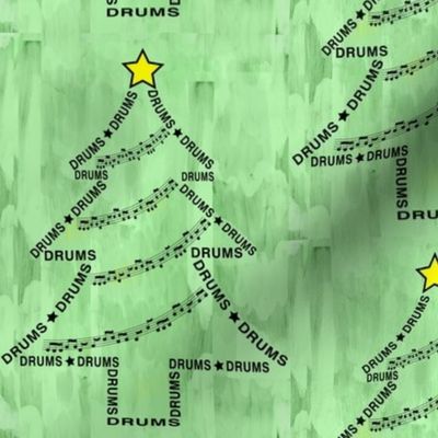 Drums Tree Text Green